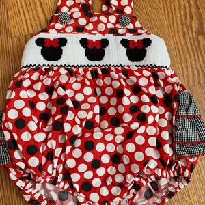 NWOT Mickey Mouse Ruffle Butt Romper 6 months